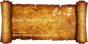 Császár Edit névjegykártya